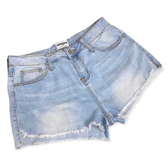 Umgee Pants - UMGEE womens 27 blue jean cutoff denim shorts